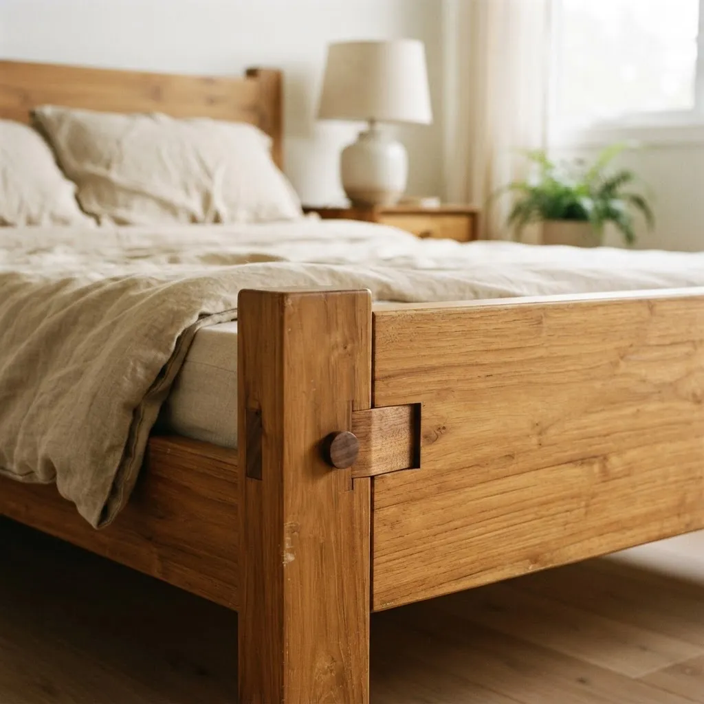 Handcrafted teak beds — thumbnail 2