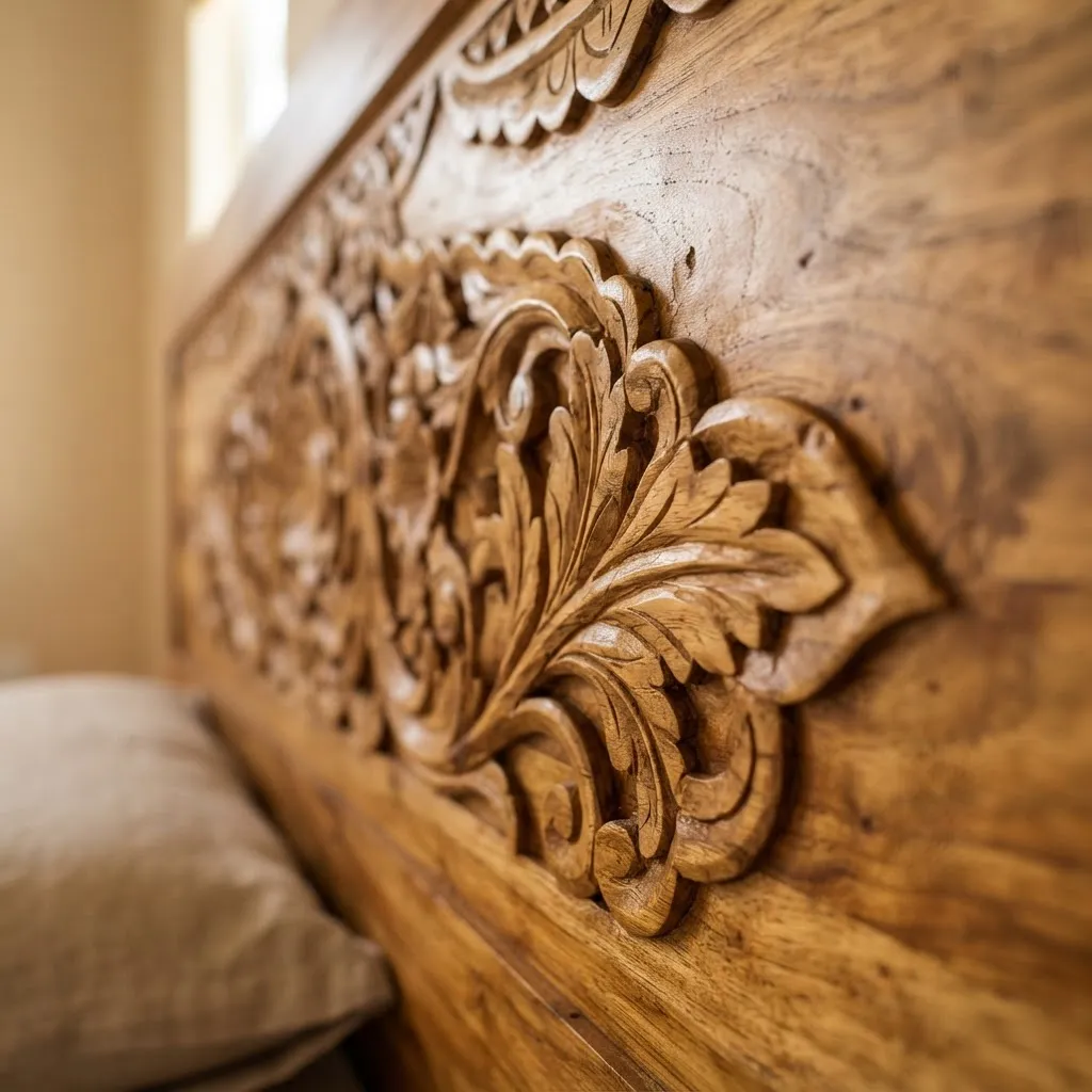Handcrafted teak beds — thumbnail 5